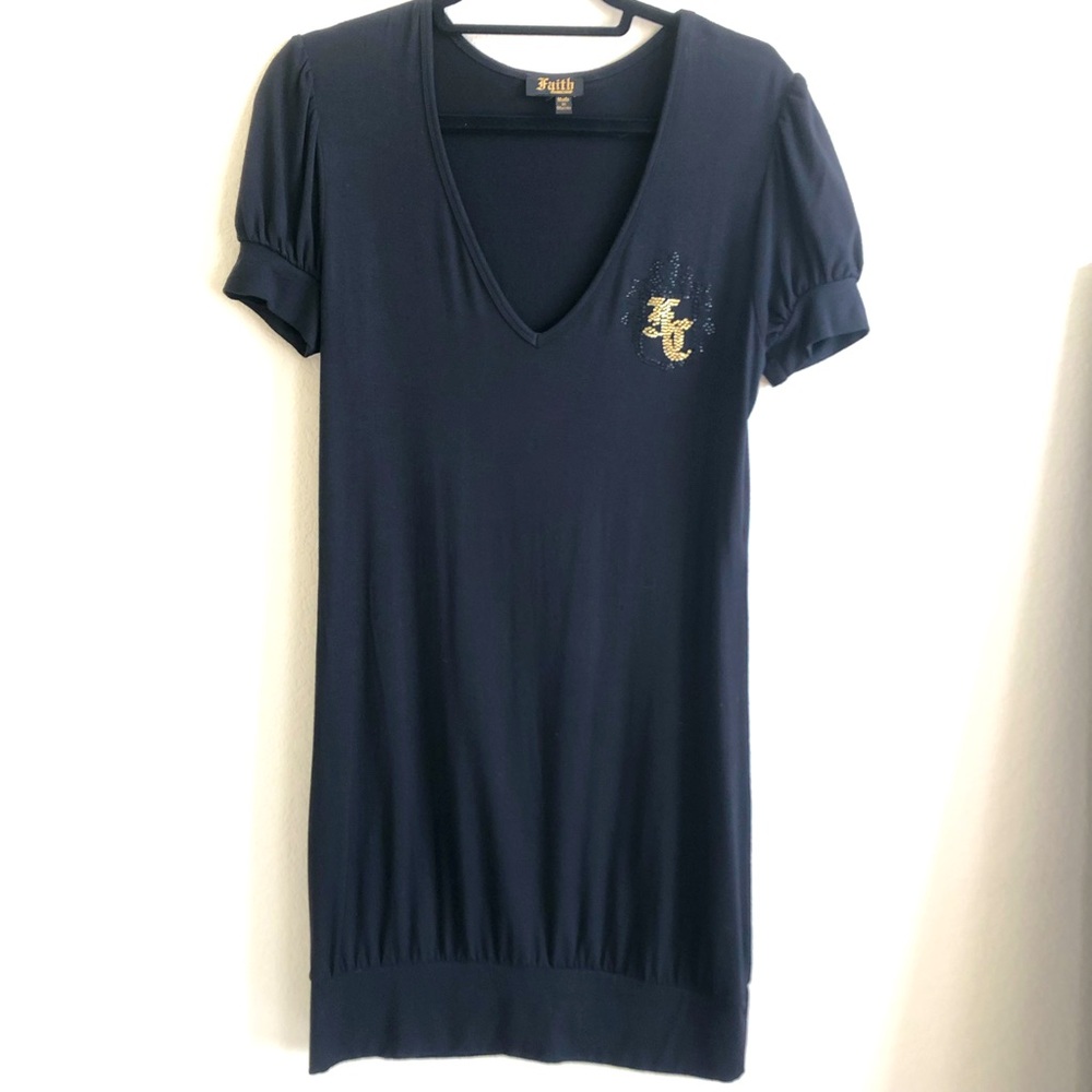 Faith Connexion Black V Neck Dress